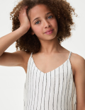 Pure Cotton Striped Wide Leg Jumpsuit (6-16 Yrs)