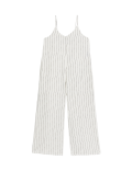 Pure Cotton Striped Wide Leg Jumpsuit (6-16 Yrs)