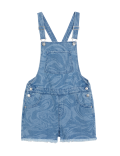 Denim Marble Print Dungarees