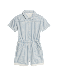 Pure Cotton Denim Playsuit (2-16 Yrs)