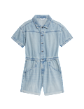 Pure Cotton Denim Playsuit (2-16 Yrs)