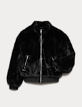 Faux Fur Bomber Jacket (6-16 Yrs)