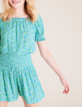 Floral Shirred Top (6-16 Yrs)
