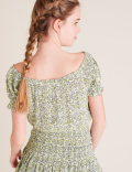 Floral Shirred Top (6-16 Yrs)