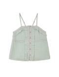 Pure Cotton Broderie Camisoles (6-16 Yrs)