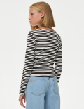 Cotton Rich Striped Ribbed Top (6-16 Yrs)