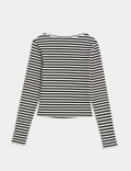 Cotton Rich Striped Ribbed Top (6-16 Yrs)
