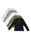 5pk Pure Cotton Patterned Tops (6-16 Yrs)