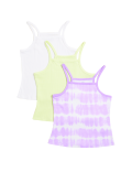 3pk Cotton Rich Tie Dye Vests (6-16 Yrs)