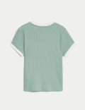 Cotton Rich Ribbed Slogan T-Shirt (6-16 Yrs)