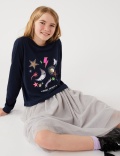 Pure Cotton Sequin Space Top