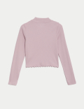 Cotton Rich Ribbed Top (6-16 Yrs)