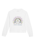 Pure Cotton Sequin Slogan Top