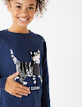 Slogan Reversible Sequin Top (3-16 Years)