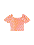 Pure Cotton Heart Shirred Top (6-16 Yrs)
