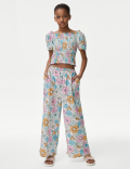 Pure Cotton Heart Shirred Top (6-16 Yrs)