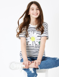 Reversible Sequin Daisy T-Shirt (6-16 Yrs)