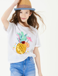 Pure Cotton Reversible Sequin T-Shirt (6-16 Yrs)