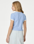 Cotton Rich Shell Print Ribbed T-Shirt (6-16 Yrs)