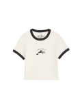 Cotton Rich Shell Print Ribbed T-Shirt (6-16 Yrs)
