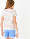 Cotton Rainbow Striped T-Shirt (6-16 Yrs)