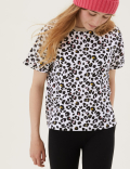 Cotton Rich Leopard Print T-Shirt (6-16 Yrs)