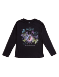 Pure Cotton Cosmic Glitter Print T-Shirt (6-16 Yrs)