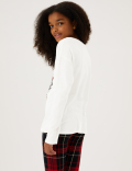 Pure Cotton Merry Catmus Slogan T-shirts (6-16 Yrs)