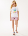 Pure Cotton Sequin Slogan T-Shirt (6-16 Yrs)