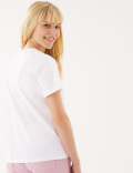 Pure Cotton Sequin Slogan T-Shirt (6-16 Yrs)