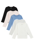 5pk Pure Cotton Plain Tops