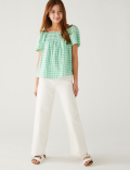 Cotton Rich Checked Blouse
