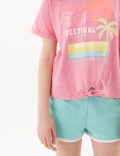 Cotton Blend Festival Graphic T-Shirt (6-16 Yrs)