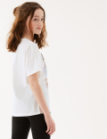 Pure Cotton Dog Print T-Shirt (6-16 Yrs)