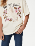 Pure Cotton Sequin Slogan T-Shirt (6-16 Yrs)