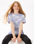 Pure Cotton Camouflage Print T-Shirt