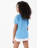 Pure Cotton Happy Daze Slogan T-Shirt (6-16 Yrs)