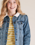Denim Borg Lined Jacket (6-16 Yrs)
