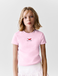 Cotton Rich Fitted Slogan T-Shirt (2-16 Yrs)