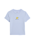 Cotton Rich Fitted Slogan T-Shirt (2-16 Yrs)