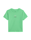 Cotton Rich Fitted Slogan T-Shirt (2-16 Yrs)