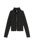 Cotton Rich Rib Zip Top (6-16 Yrs)