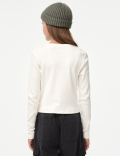 Cotton Rich Graphic Ribbed Top (6-16 Yrs)