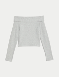 Ribbed Bardot Top (6-16 Yrs)