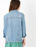 Cotton Denim Embroidered Daisy Jacket (6-16 Yrs)