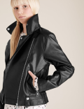 Faux Leather Biker Jacket (6-16 Yrs)
