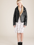 Faux Leather Biker Jacket (6-16 Yrs)
