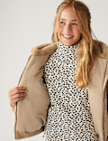 Faux Fur Hooded Bomber
