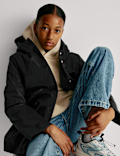 Faux Fur Lined Fisherman Coat (6-16 Yrs)