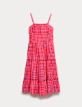 Cotton Rich Checked Maxi Dress (6-16 Yrs)